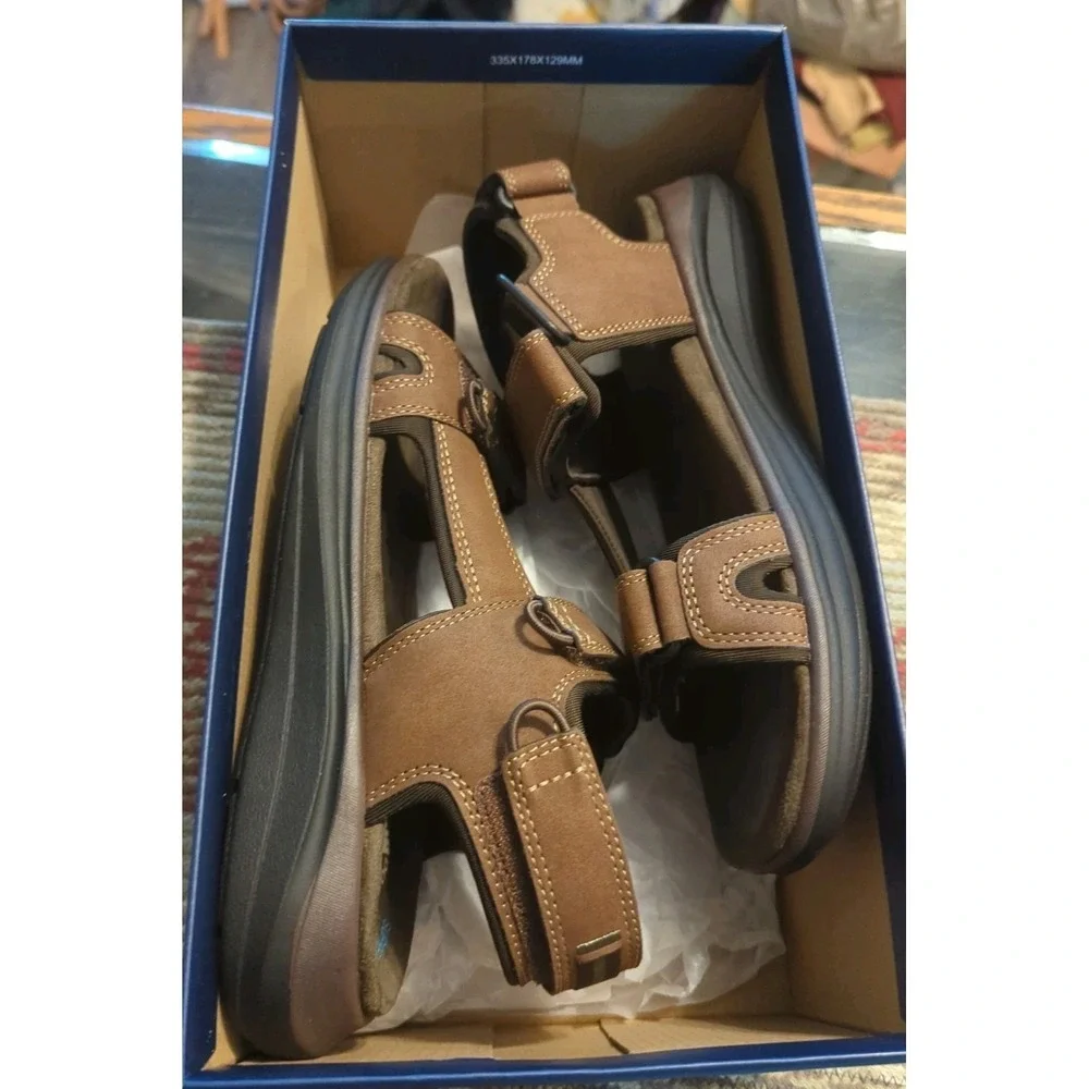 New Dockers Mens Bradburn Outdoor Sport‎ Sandal Shoe Dark Tan 8M